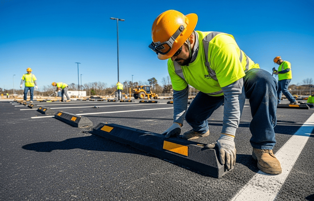 instalación de topes para estacionamiento