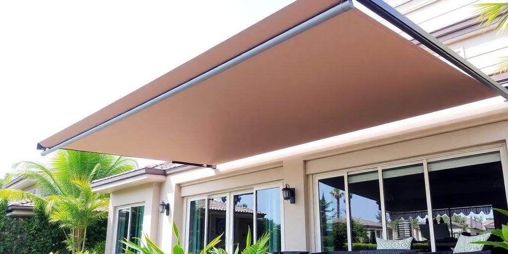 Instalar un toldo retráctil